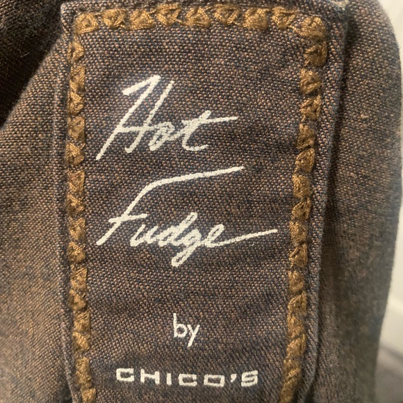 Chicos Hot Fudge One of a Kind Repurposed Denim Jacket - Picture 3 of 7